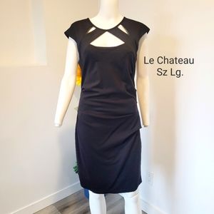 Le Chateau black dress, size Lg.